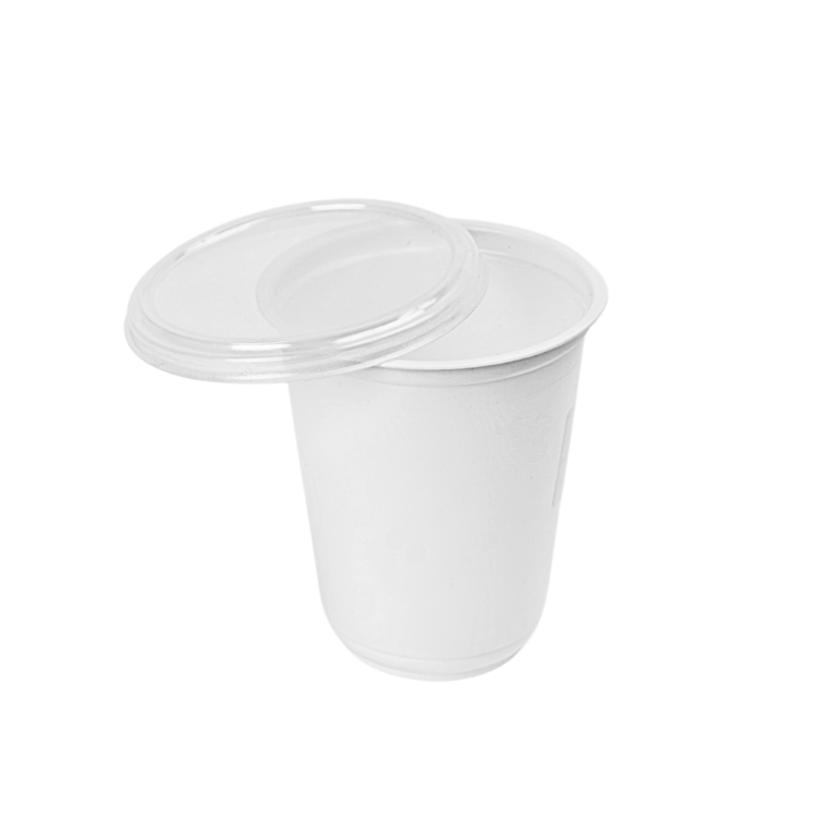 Стакан сметана с крышкой 450